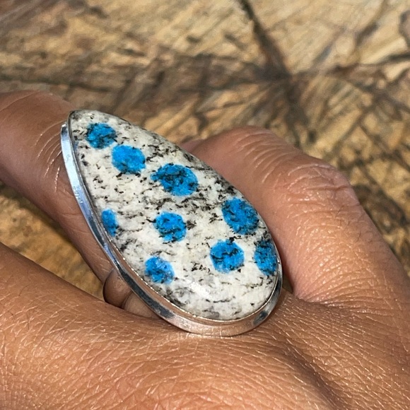 K2 Azurite Ring Size 8 - Picture 4 of 7
